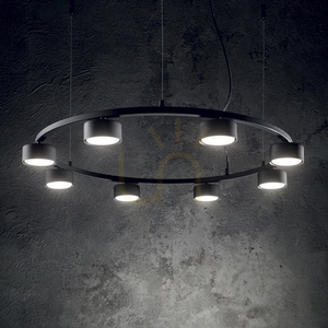 Lampă suspendată Ideallux MINOR ROUND SP5 neagră 50 cm metal 235516 1 Lampă suspendată Ideallux MINOR ROUND SP5 neagră 50 cm metal 235516 small 1