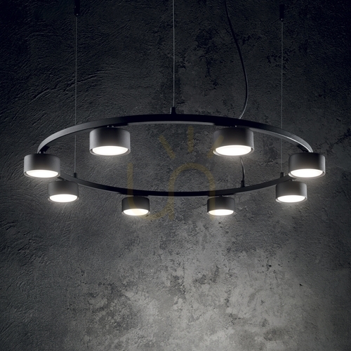 Verifica Lampă suspendată Ideallux MINOR ROUND SP8 neagră GX53 8x9W 76,5 cm 235547