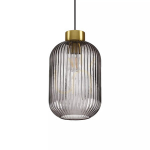 Lampă suspendată Ideallux MINT SP1 Fume 20 cm sticlă metal E27 237510 small 1