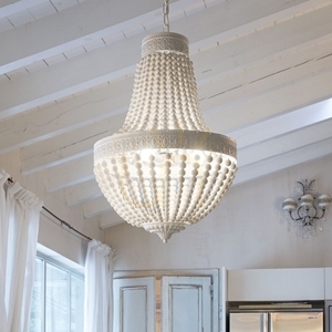 Lustră suspendată Ideallux MONET SP5 albă 5xE14 metal lemn 40 cm 162737 1 Lustră suspendată Ideallux MONET SP5 albă 5xE14 metal lemn 40 cm 162737 small 1