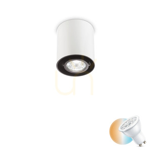 Plafoniera Ideallux MOOD PL1 D09 Round albă GU10 aluminiu 140841 small 0