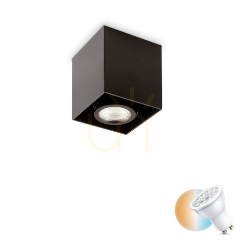 Verifica Plafonieră Ideallux Mood PL1 D09 Square negru GU10 243948