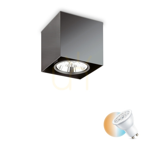 Verifica Plafoniera Ideallux MOOD PL1 D15 Square negru aluminiu GU10 243931