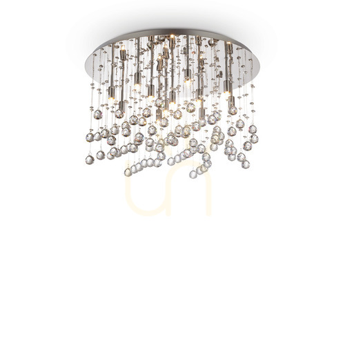 Verifica Plafoniera Ideallux Moonlight PL12 crom cristal 60 cm G9 12x40W 077802