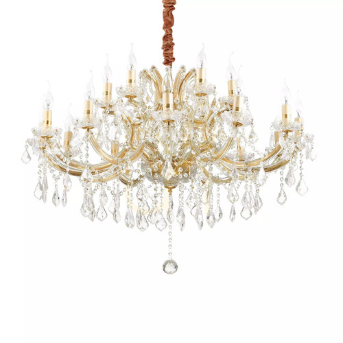 Verifica Pendul Ideallux Napoleon SP18 auriu cristal 96 cm E14 18x40W 167411