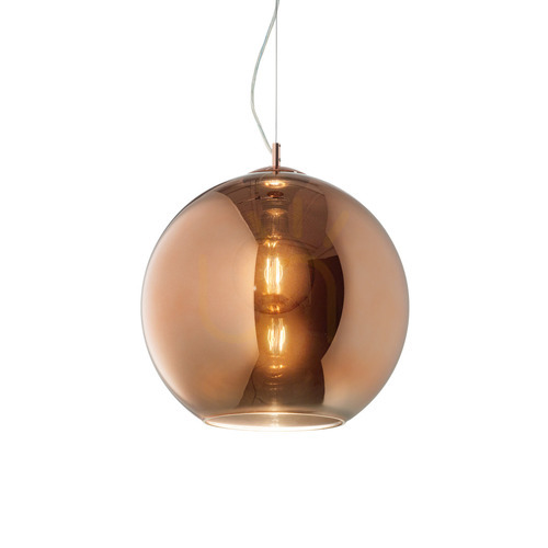 Verifica Lampă suspendată Ideallux NEMO SP1 D40 cupru sticlă E27 40 cm 111919