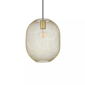 Lampa suspendată Ideallux NET SP1 D24 negru auriu metal E27 328119 small 3