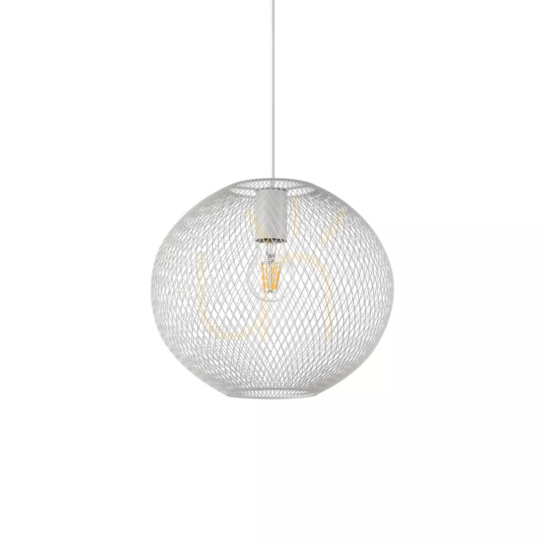 Vedere Lustră suspendată Ideallux NET SP1 D29 albă metal E27 328102 Lustră suspendată Ideallux NET SP1 D29 albă metal E27 328102