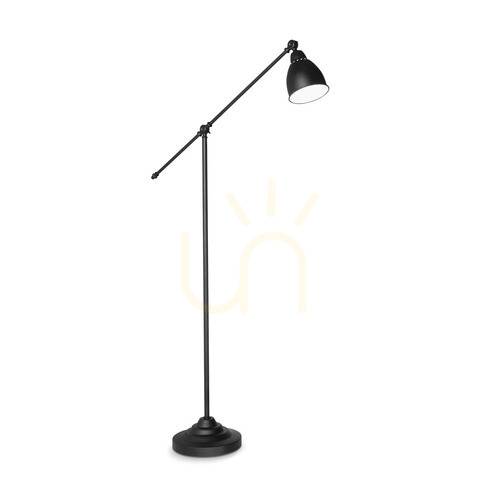 Verifica Lampă pe picior Ideallux Newton PT1 negru metal E27 150 cm 003528