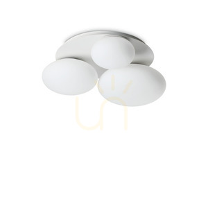 Plafoniera Ideallux NINFEA PL3 BIANCO alba 3xGX53 46 cm metal sticla 306964 small 0
