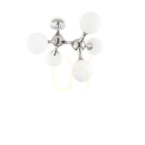 Plafon Ideallux Nodi PL5 Bianco alb 5xE14 metal sticlă 55 cm 073712 0 Plafon Ideallux Nodi PL5 Bianco alb 5xE14 metal sticlă 55 cm 073712 small 0