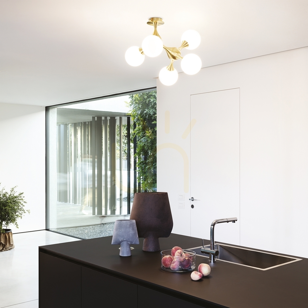 previzualizare Plafonieră Ideallux Nodi PL5 alămă 5xE14 55 cm metal sticlă 241050 Plafonieră Ideallux Nodi PL5 alămă 5xE14 55 cm metal sticlă 241050