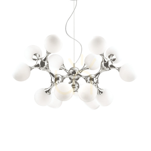Verifica Lustră suspendată Ideallux Nodi SP15 Bianco albă 15xE14 082073