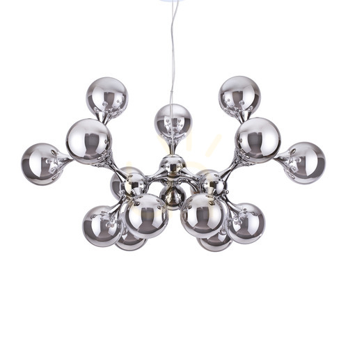 Verifica Lampă suspendată Ideallux Nodi SP15 Cromo crom metal sticlă 105 cm 200491