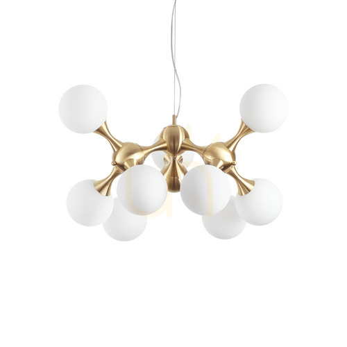 Verifica Lampă suspendată Ideallux NODI SP9 alamă 80 cm E14 241036