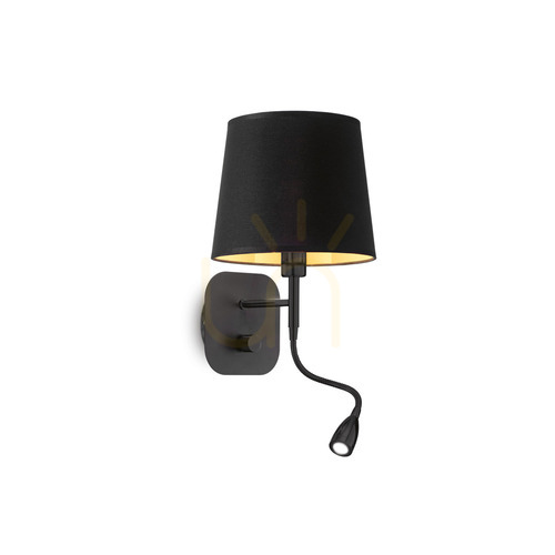 Verifica Aplică perete Ideallux NORDIK AP2 neagră metal/textil E14 158242