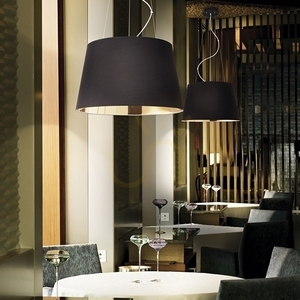 Lampă suspendată Ideallux NORDIK SP6 neagră textilă 60 cm E27 6x60W 161662 small 1