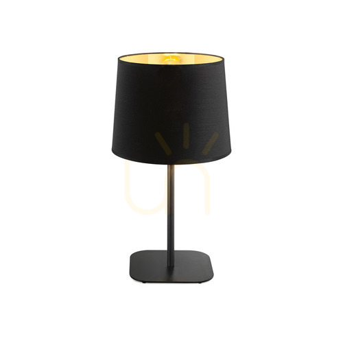 Verifica Lampă de masă Ideallux NORDIK TL1 neagră metal/textil E27 48 cm 161686