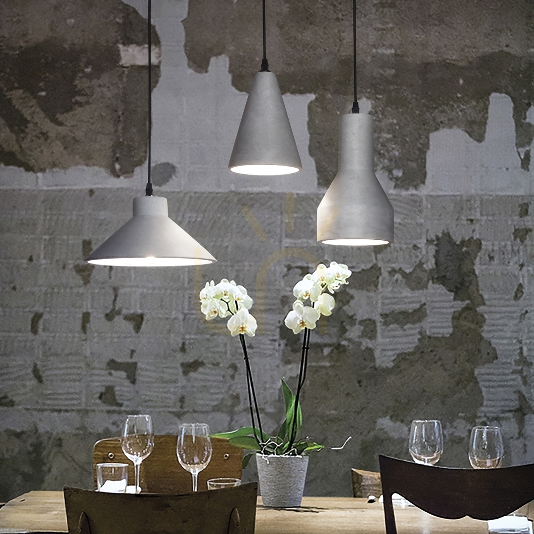 Vedere Lampă suspendată Ideallux OIL SP1 gri beton E27 15 cm 110417 Lampă suspendată Ideallux OIL SP1 gri beton E27 15 cm 110417