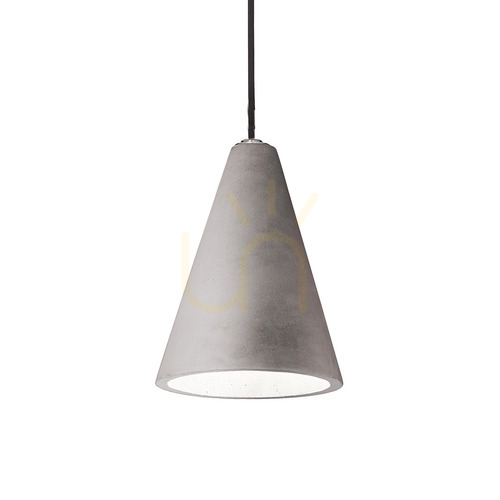 Verifica Lampă suspendată Ideallux OIL SP1 110424 gri din beton E27 Ø15 cm