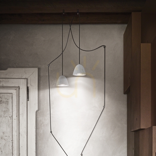 Verifica Lampă suspendată Ideallux OIL SP1 110462 gri beton GU10 12 cm