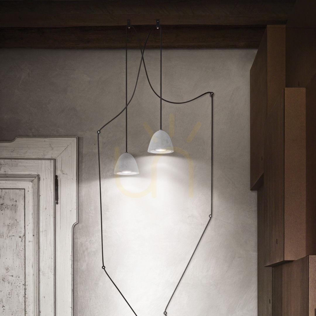 Vedere Lampă suspendată Ideallux OIL SP1 110462 gri beton GU10 12 cm Lampă suspendată Ideallux OIL SP1 110462 gri beton GU10 12 cm