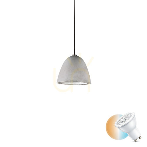 Verifica Lampă suspendată Ideallux OIL SP1 110462 gri beton GU10 12 cm