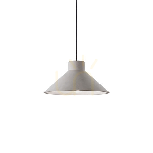Verifica Lampă suspendată Ideallux OIL SP1 gri beton 25 cm E27 129099