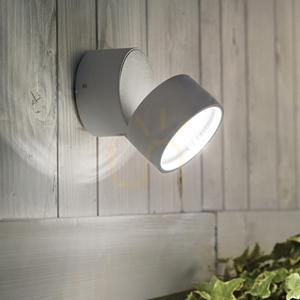 Aplică exterior Ideallux OMEGA Round alb LED 7W 4000K IP54 285481 small 2