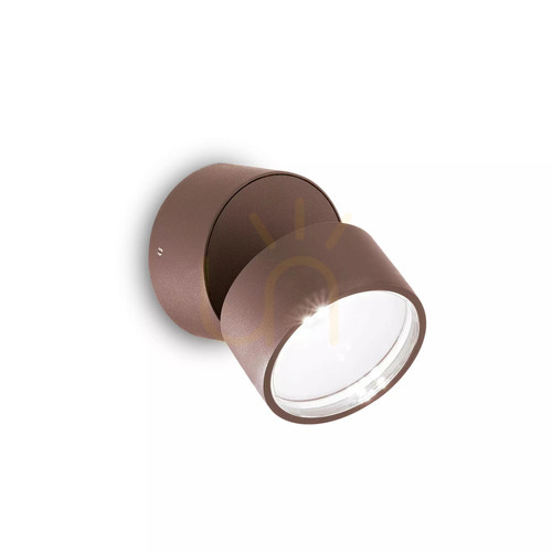 Verifica Aplică exterior Ideallux OMEGA Round maro 9 cm LED 7W 4000K 285498
