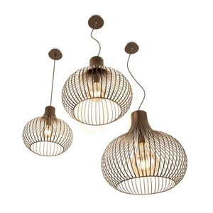 Lampă suspendată Ideallux ONION SP1 maro metal Ø38 cm E27 205298 small 2