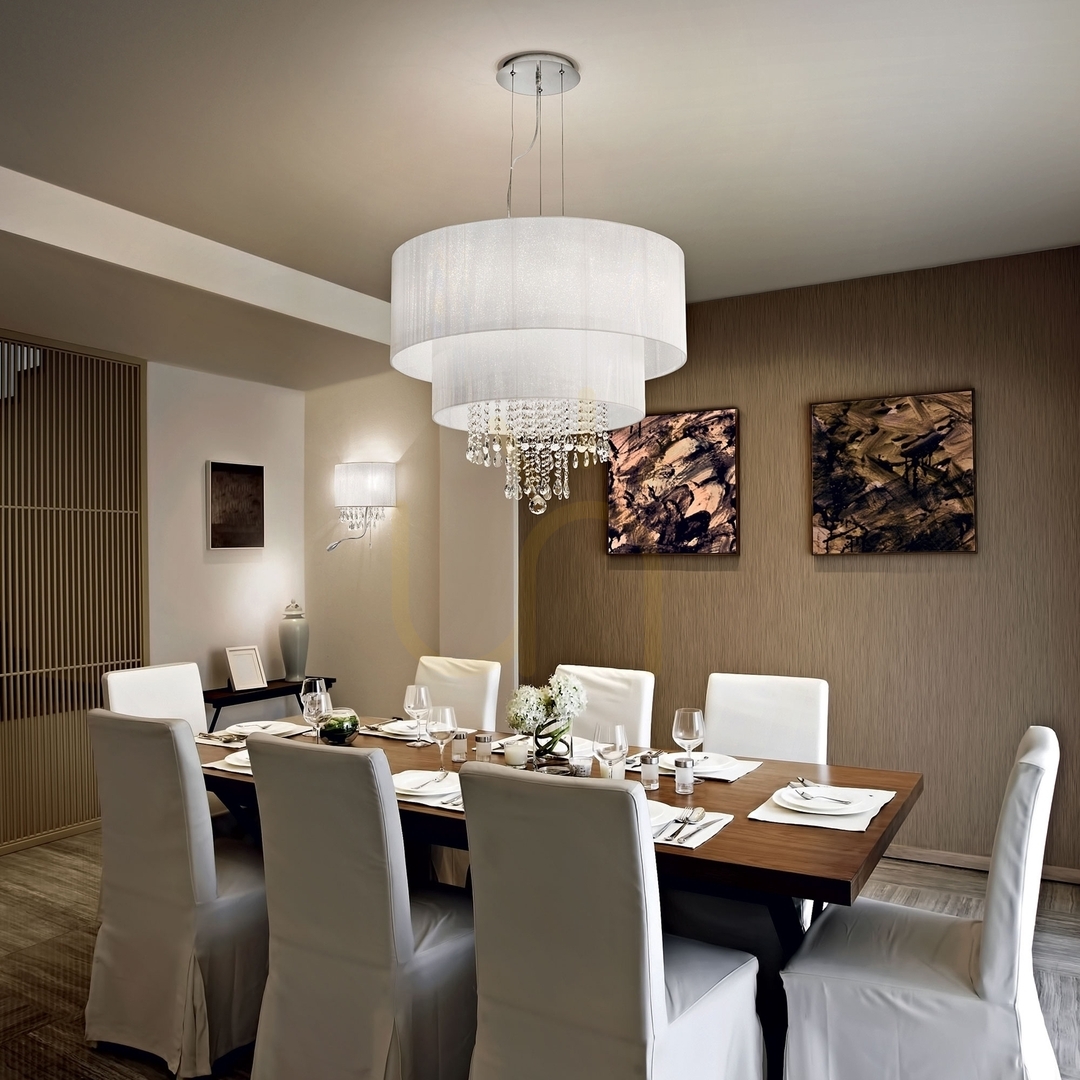 previzualizare Lampă suspendată Ideallux Opera SP6 albă cristal E27 6x60W 068299 Lampă suspendată Ideallux Opera SP6 albă cristal E27 6x60W 068299