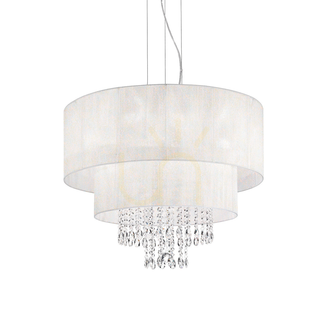 Verifica Lampă suspendată Ideallux Opera SP6 albă cristal E27 6x60W 068299 Lampă suspendată Ideallux Opera SP6 albă cristal E27 6x60W 068299