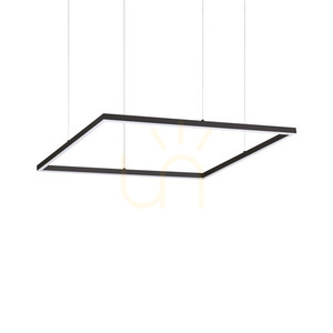 Lustră suspendată Ideallux Oracle Slim D070 Square negru LED 44W 3000K 259185 small 0
