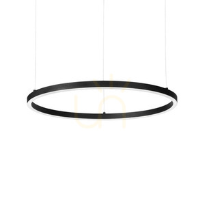 Lampă suspendată Ideallux Oracle Slim D090 neagră LED 42W 3000K dimabilă 304427 small 0