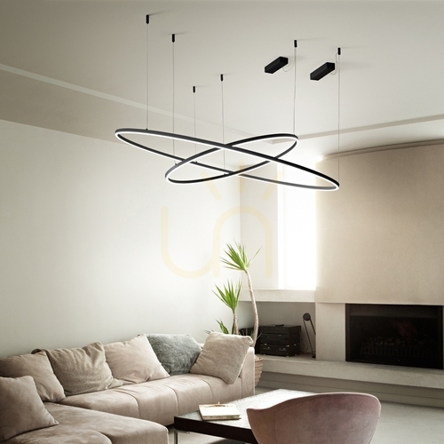 Verifica Lampa suspendată Ideallux Oracle Slim rotundă neagră LED 90 cm 3000K 229508
