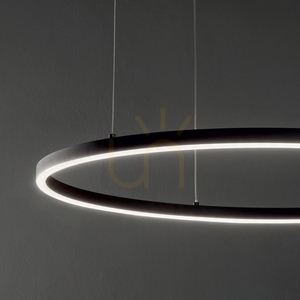 Lampa suspendată Ideallux Oracle Slim rotundă neagră LED 90 cm 3000K 229508 small 4