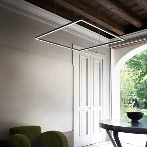Verifica Lustră suspendată LED Ideallux Oracle Slim D90 albă 53W 3000K 259192