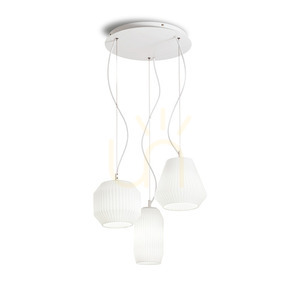 Lustră suspendată Ideallux Origami SP3 albă sticlă 40 cm E27 198095 small 0