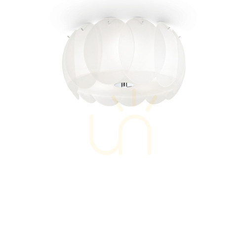 Verifica Plafon Ideallux OVALINO PL5 alb sticlă 5xE27 42,5 cm 093963
