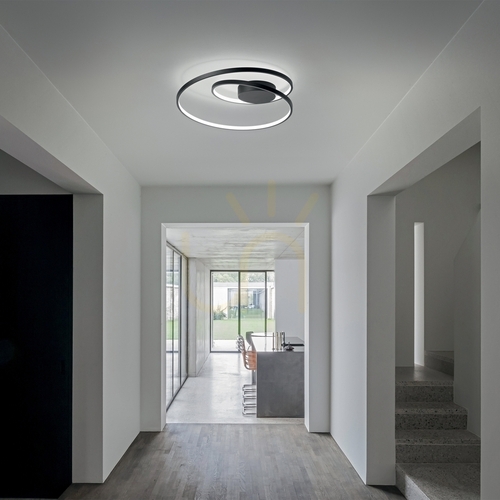 Verifica Plafonieră LED Ideallux OZ PL ON-OFF negru 60 cm 47W 3000K 269412