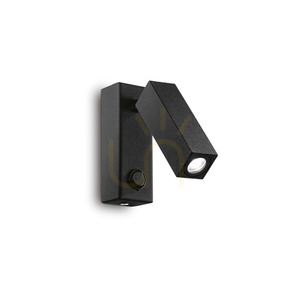 Aplica de perete Ideallux PAGE AP SQUARE NERO negru LED 3W metal 142241 small 0