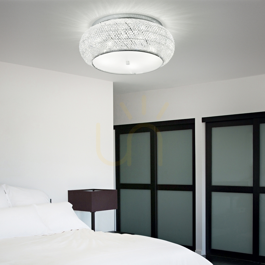 Afişa Plafonieră Ideallux PASHA PL10 aurie cristal 55 cm E14 10x40W 100791 Plafonieră Ideallux PASHA PL10 aurie cristal 55 cm E14 10x40W 100791