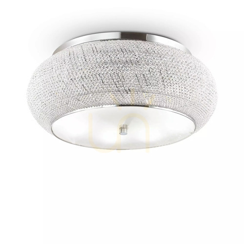 Verifica Plafonieră Ideal Lux Pasha PL14 Cromo crom cristal 65 cm E14 164991