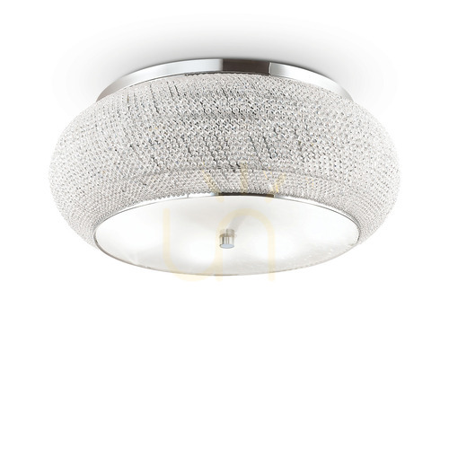 Verifica Plafonieră Ideal Lux Pasha PL14 Cromo crom cristal 65 cm E14 164991