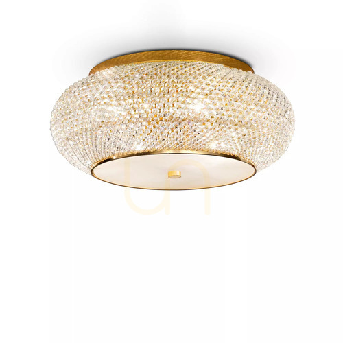 Verifica Plafond Ideallux PASHA PL14 ORO auriu cristal 65 cm 165004