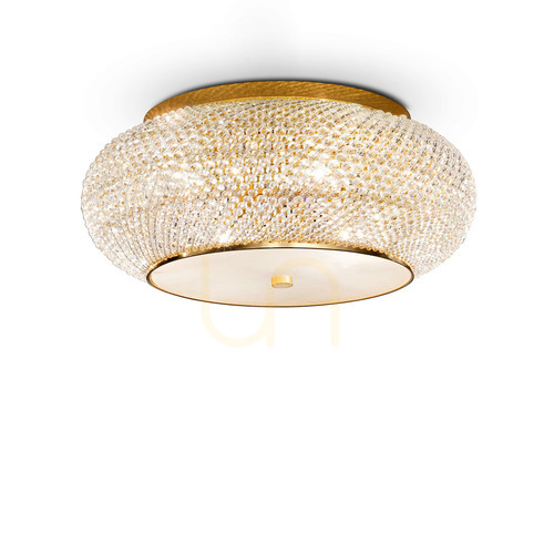 Verifica Plafond Ideallux PASHA PL14 ORO auriu cristal 65 cm 165004