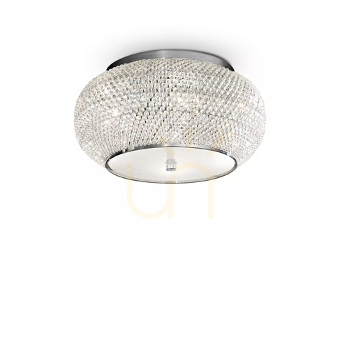 Verifica Plafonieră Ideal Lux Pasha PL6 crom cristal 40 cm E14 6x40W 100784