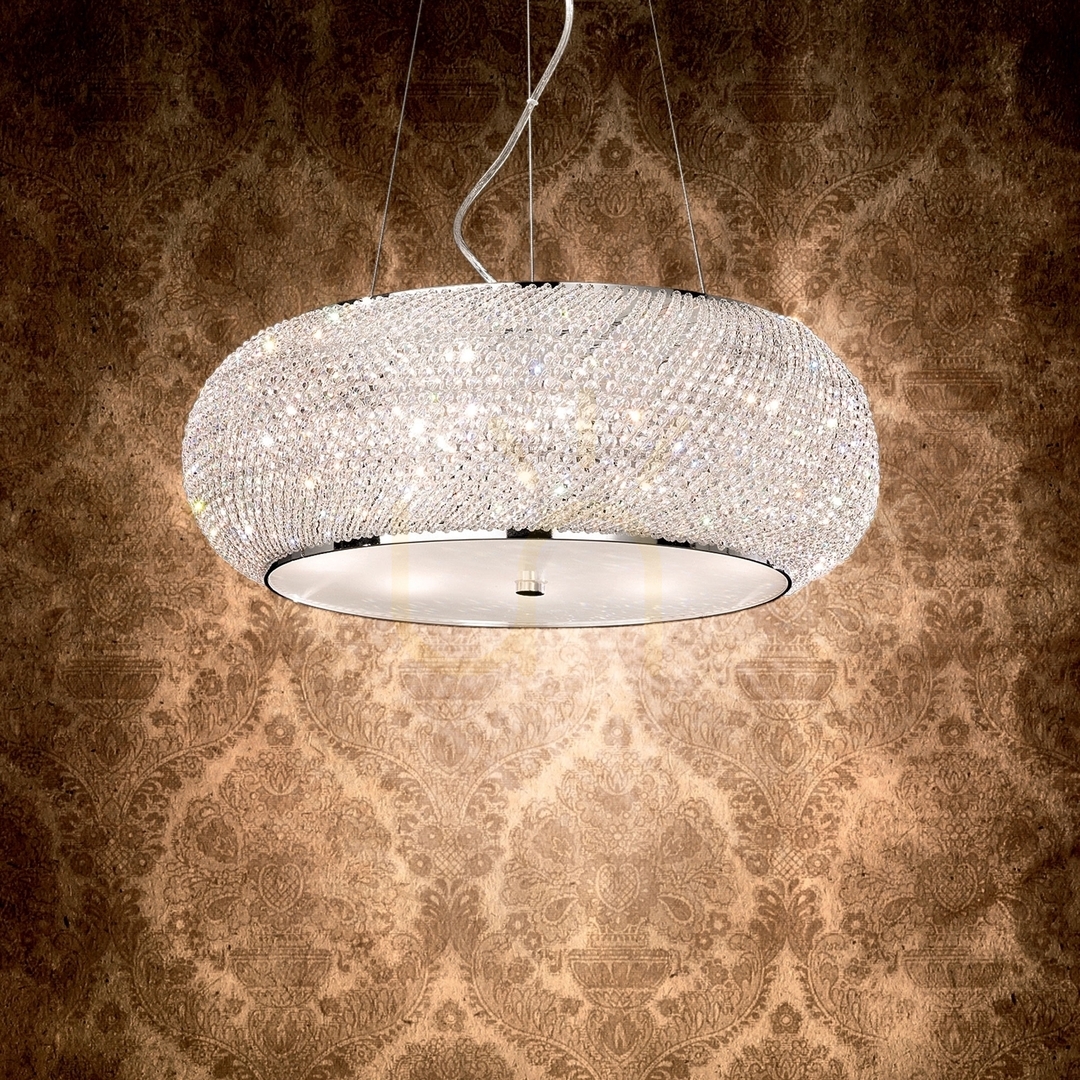 Afişa Lampă suspendată Ideallux PASHA SP10 auriu cristal 10xE14 Ø55 cm 082257 Lampă suspendată Ideallux PASHA SP10 auriu cristal 10xE14 Ø55 cm 082257