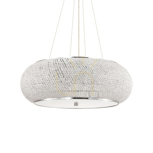 Verifica Lustră suspendată Ideallux Pasha SP14 Cromo crom cristal 65 cm E14 164977